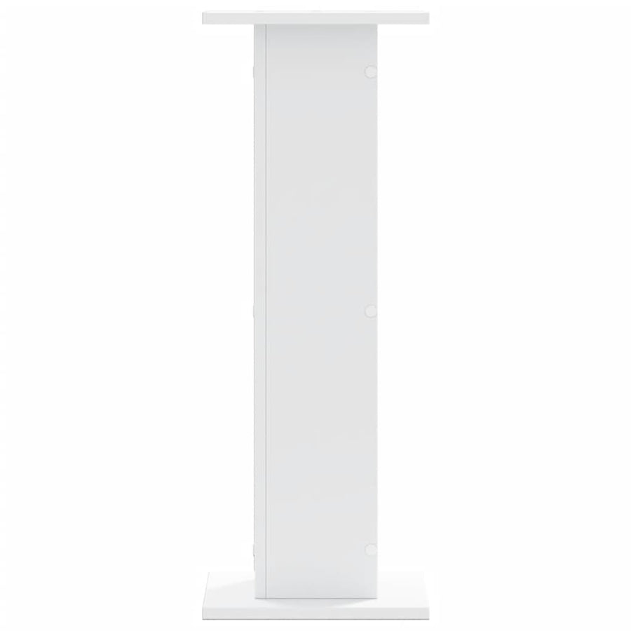 Speakerstandaards 2 st 30x30x80 cm bewerkt hout wit