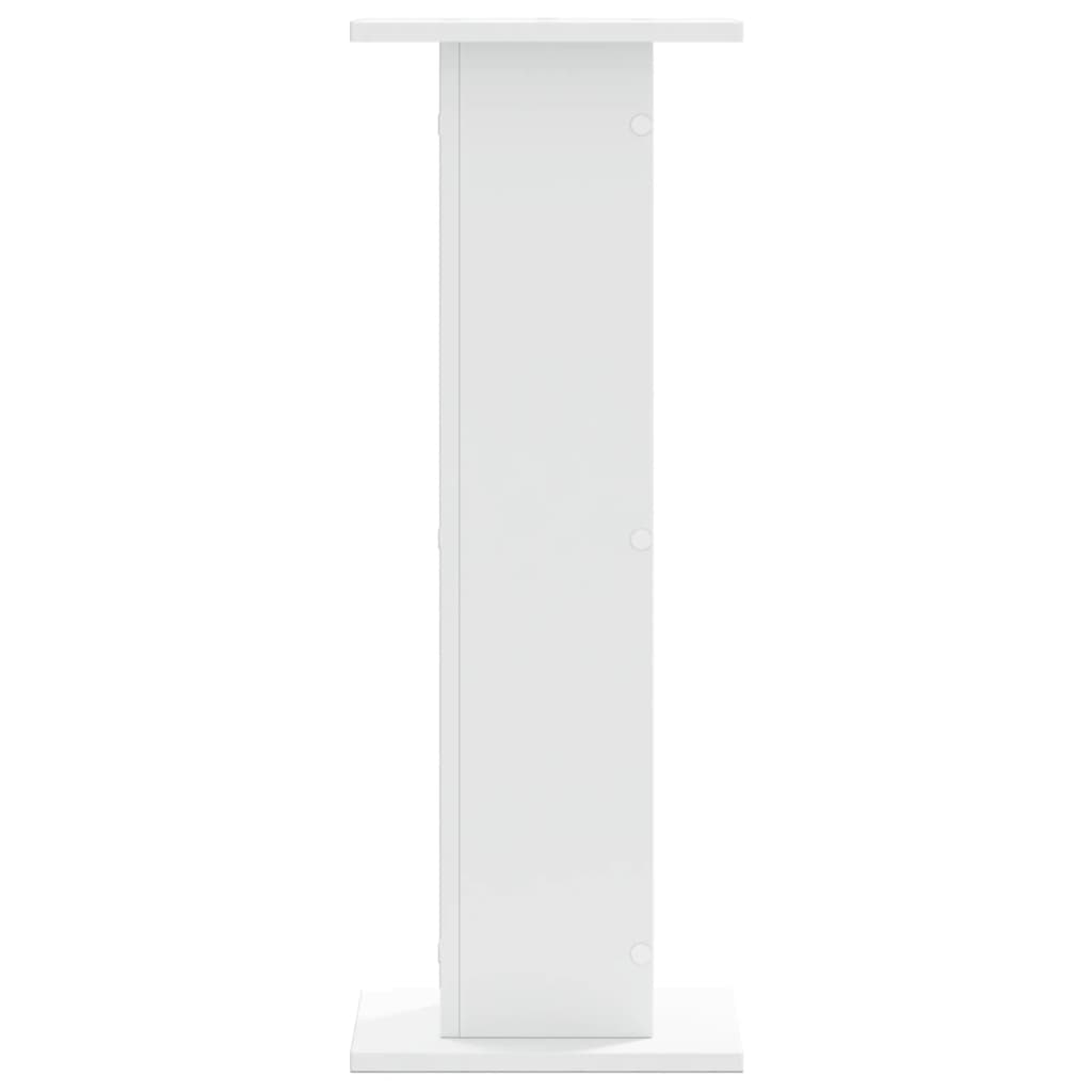 Speakerstandaards 2 st 30x30x80 cm bewerkt hout wit