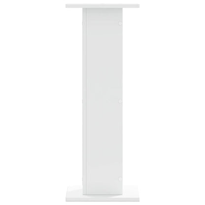 Speakerstandaards 2 st 30x30x80 cm bewerkt hout wit