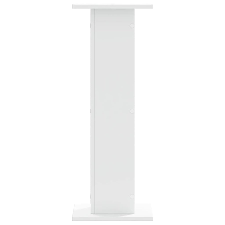 Speakerstandaards 2 st 30x30x80 cm bewerkt hout wit