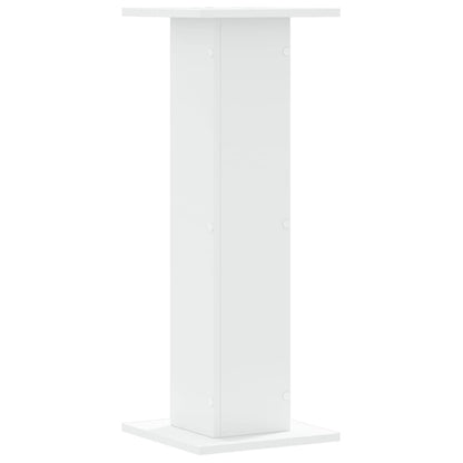 Speakerstandaards 2 st 30x30x80 cm bewerkt hout wit