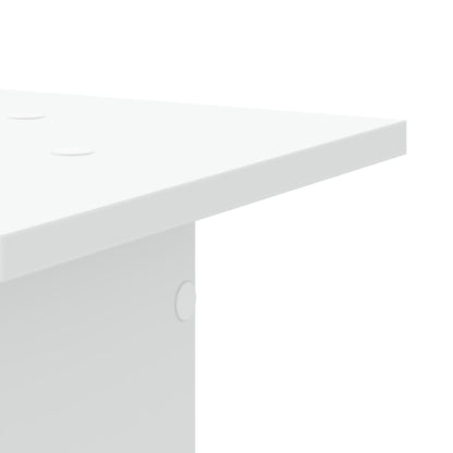 Speakerstandaards 2 st 30x30x80 cm bewerkt hout wit