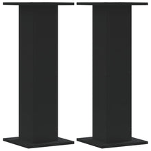 Speakerstandaards 2 st 30x30x80 cm bewerkt hout zwart