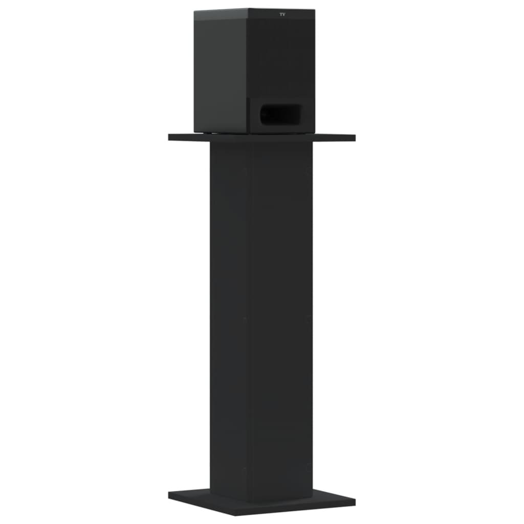 Speakerstandaards 2 st 30x30x80 cm bewerkt hout zwart