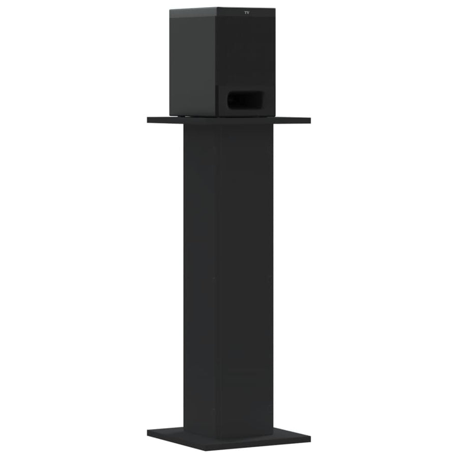 Speakerstandaards 2 st 30x30x80 cm bewerkt hout zwart