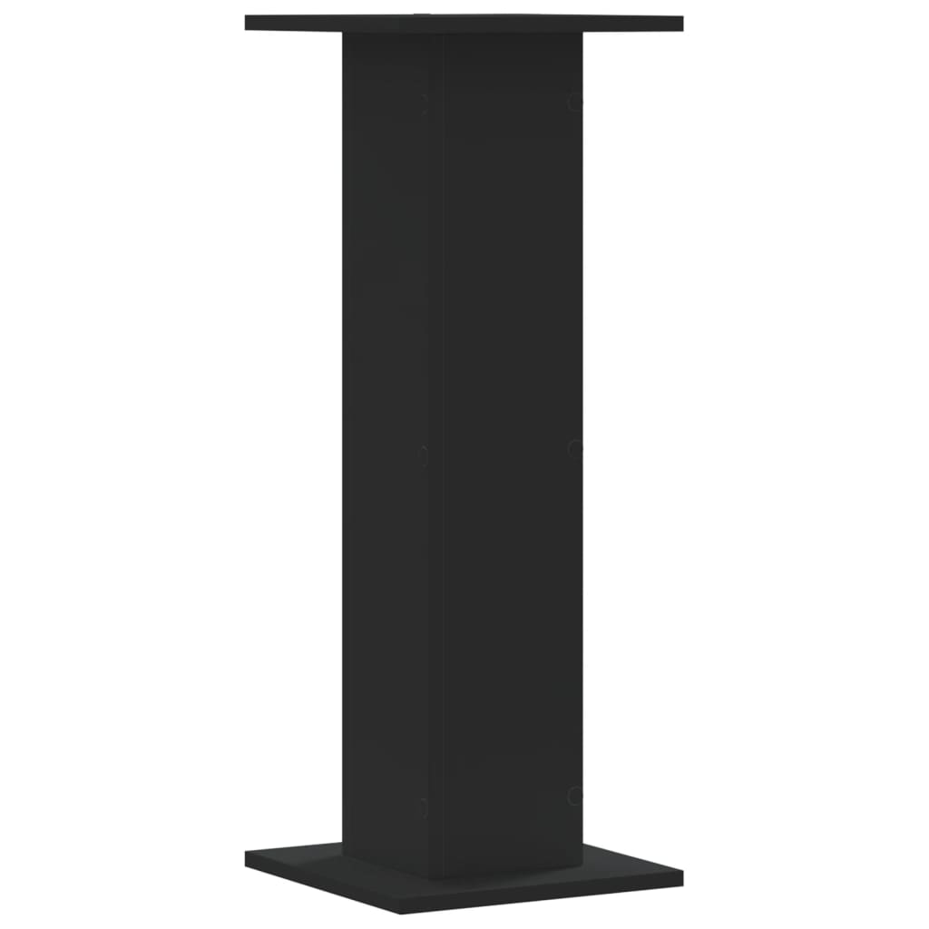 Speakerstandaards 2 st 30x30x80 cm bewerkt hout zwart