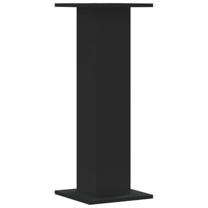 Speakerstandaards 2 st 30x30x80 cm bewerkt hout zwart