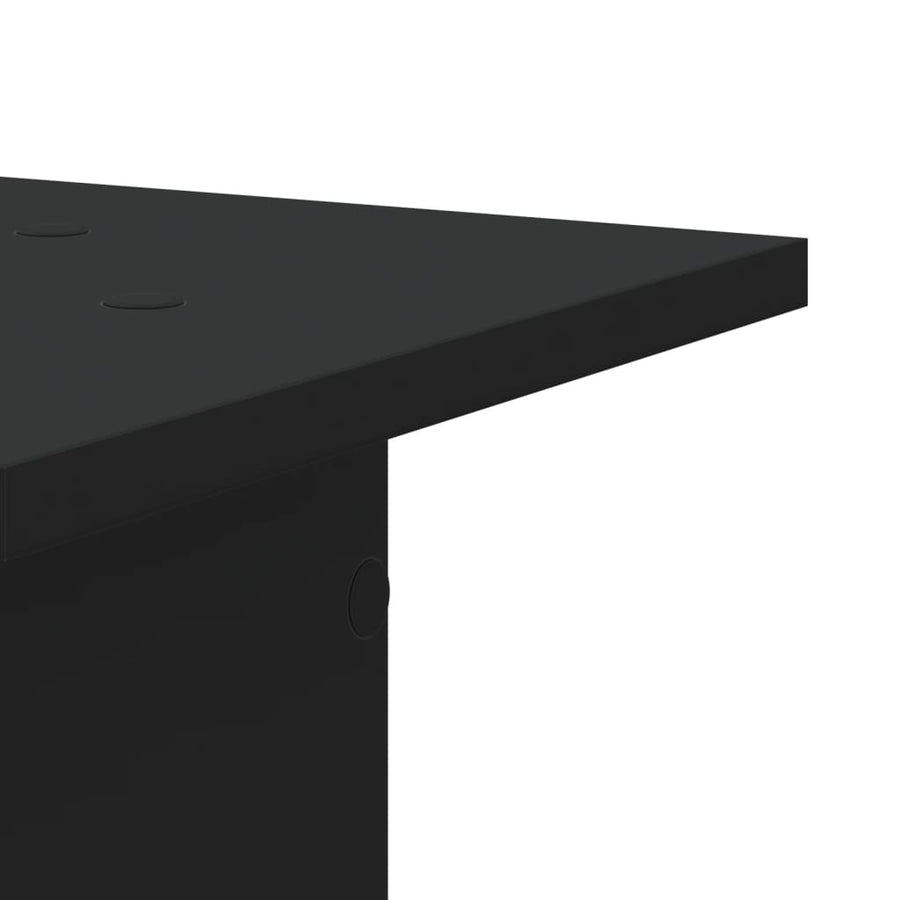 Speakerstandaards 2 st 30x30x80 cm bewerkt hout zwart
