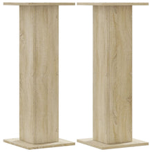 Speakerstandaards 2 st 30x30x80 cm bewerkt hout sonoma eiken