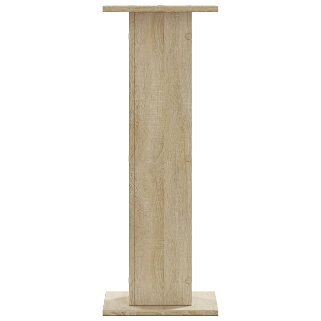 Speakerstandaards 2 st 30x30x80 cm bewerkt hout sonoma eiken