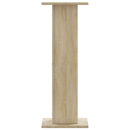 Speakerstandaards 2 st 30x30x80 cm bewerkt hout sonoma eiken