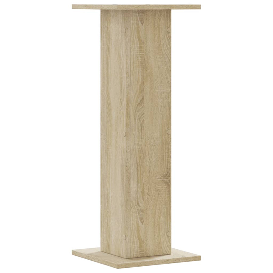 Speakerstandaards 2 st 30x30x80 cm bewerkt hout sonoma eiken