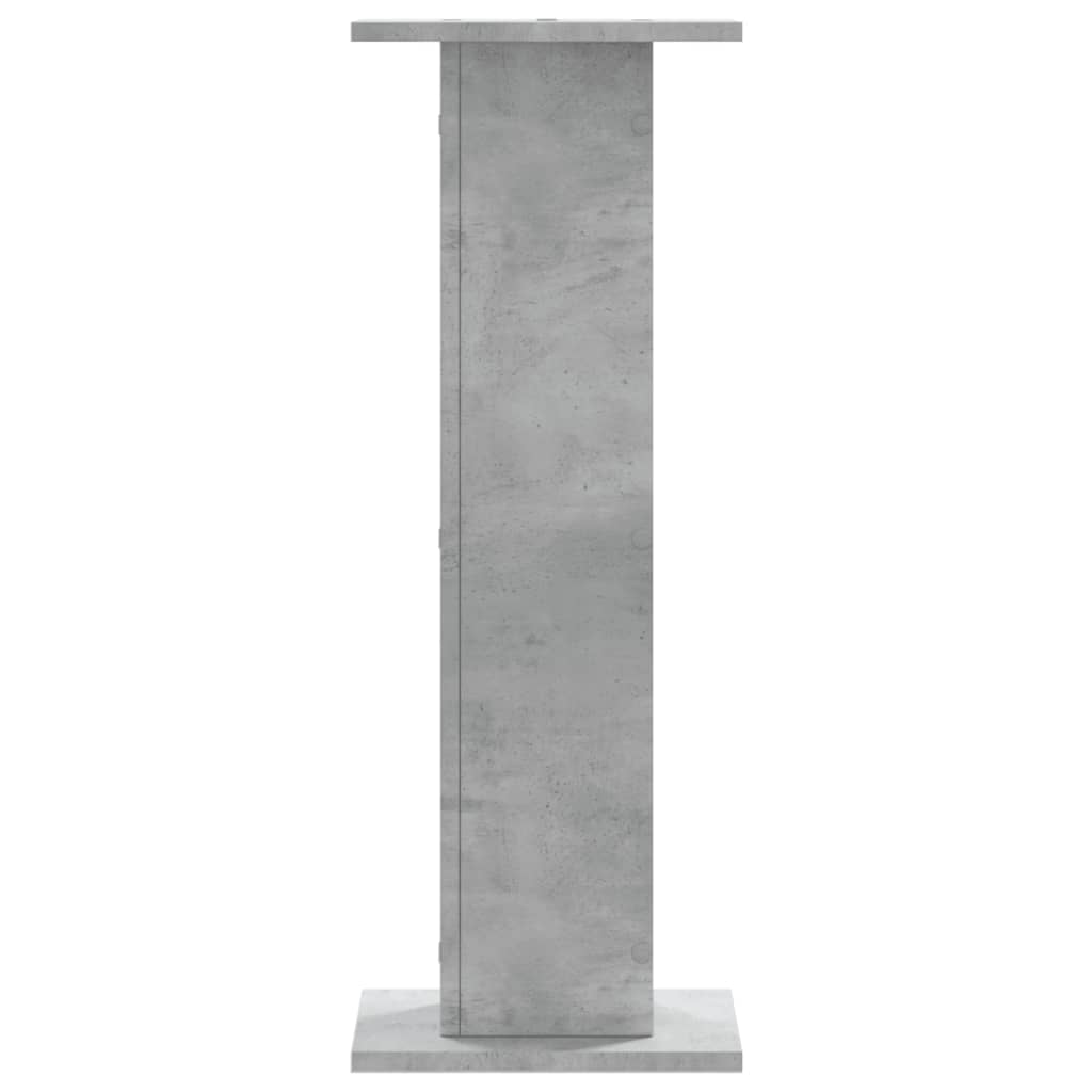 Speakerstandaards 2 st 30x30x80 cm bewerkt hout betongrijs