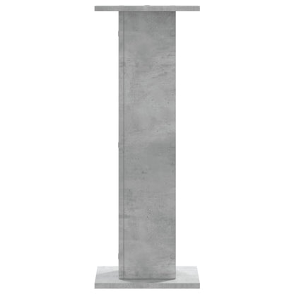 Speakerstandaards 2 st 30x30x80 cm bewerkt hout betongrijs