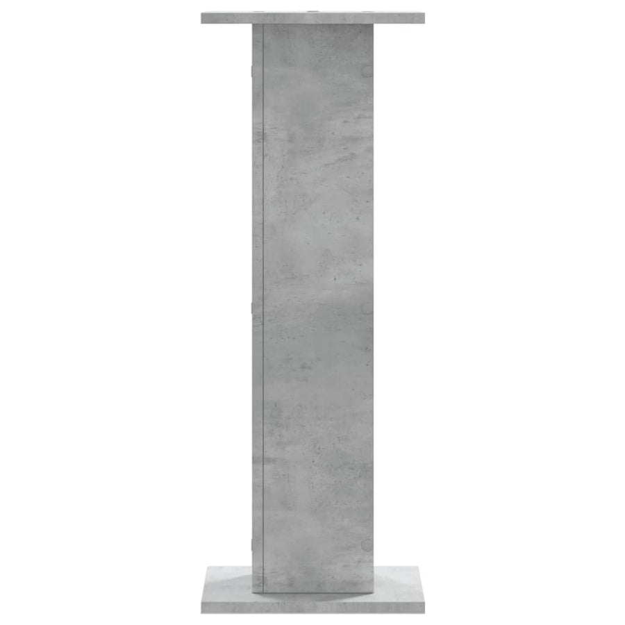 Speakerstandaards 2 st 30x30x80 cm bewerkt hout betongrijs