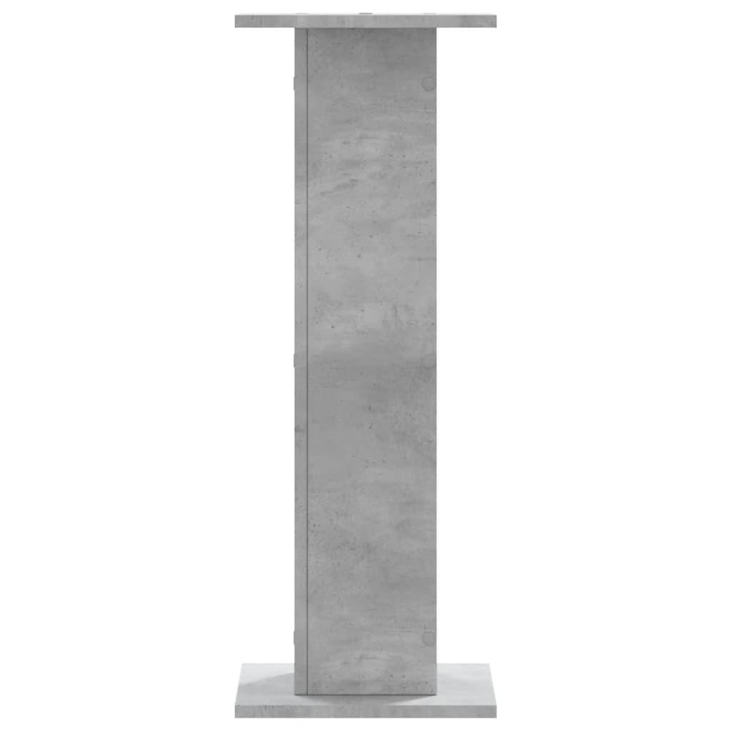 Speakerstandaards 2 st 30x30x80 cm bewerkt hout betongrijs
