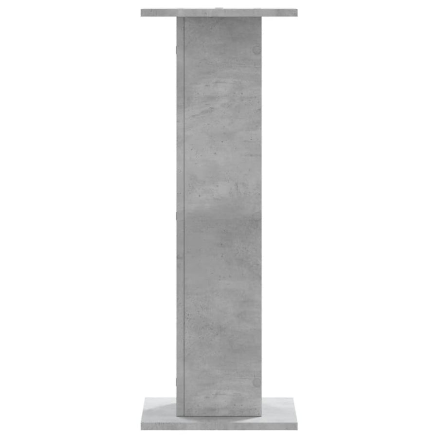 Speakerstandaards 2 st 30x30x80 cm bewerkt hout betongrijs