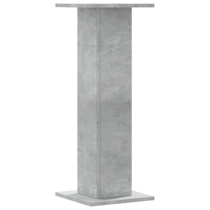 Speakerstandaards 2 st 30x30x80 cm bewerkt hout betongrijs