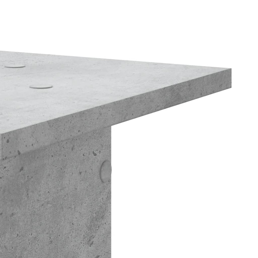 Speakerstandaards 2 st 30x30x80 cm bewerkt hout betongrijs