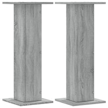 Speakerstandaards 2 st 30x30x80 cm bewerkt hout grijs sonoma