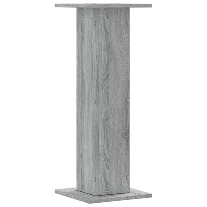 Speakerstandaards 2 st 30x30x80 cm bewerkt hout grijs sonoma