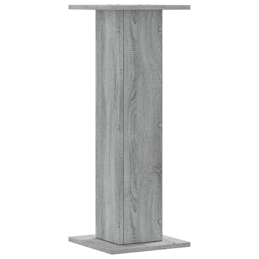 Speakerstandaards 2 st 30x30x80 cm bewerkt hout grijs sonoma