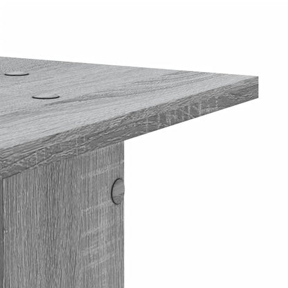 Speakerstandaards 2 st 30x30x80 cm bewerkt hout grijs sonoma