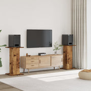 Speakerstandaards 2 st 30x30x80 cm bewerkt hout