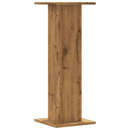 Speakerstandaards 2 st 30x30x80 cm hout artisanaal eikenkleurig