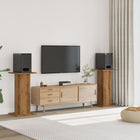 Speaker stands 2 pcs 30x30x80 cm wood artisanal oak-colored
