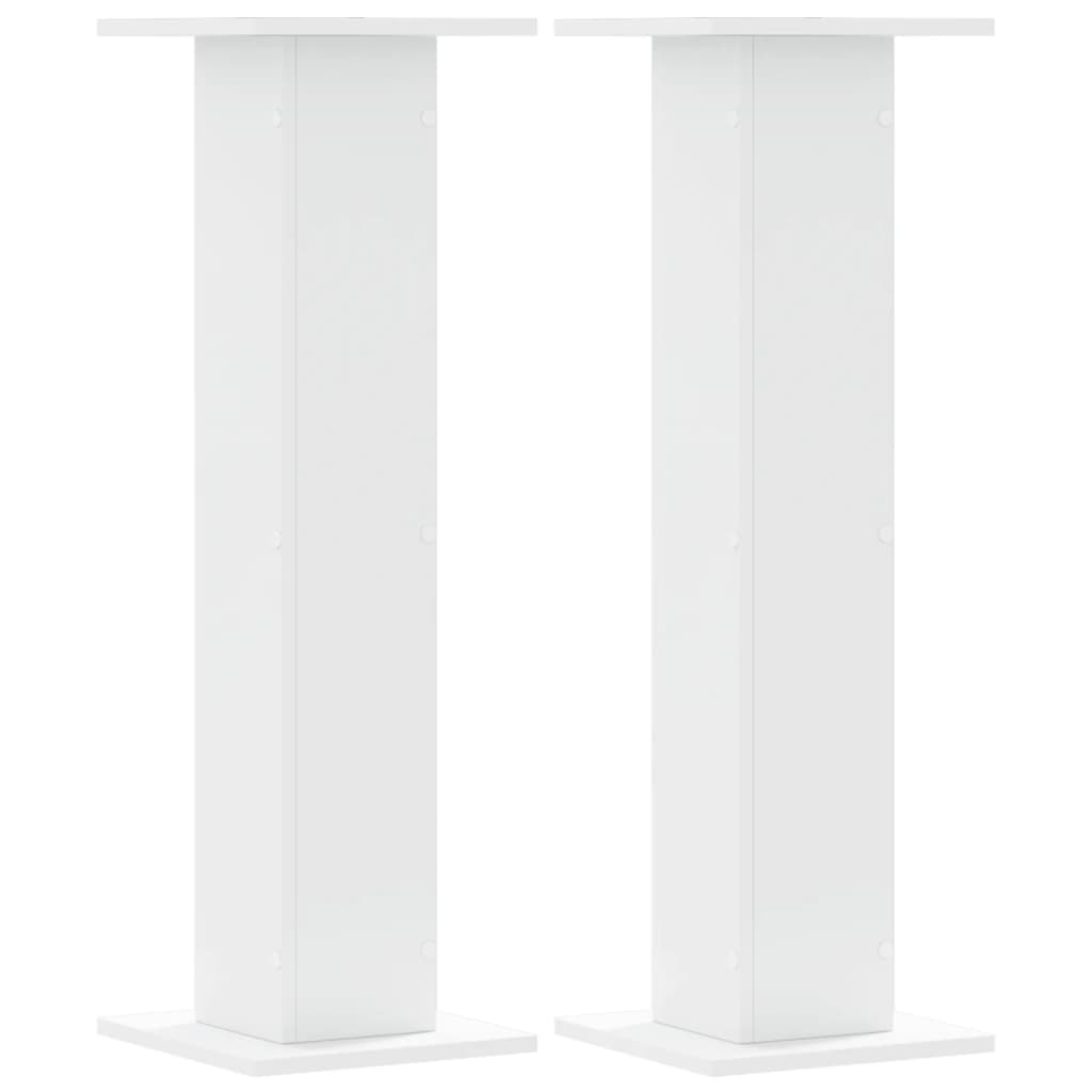 Speakerstandaards 2 st 30x30x95 cm bewerkt hout wit