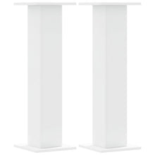 Speakerstandaards 2 st 30x30x95 cm bewerkt hout wit
