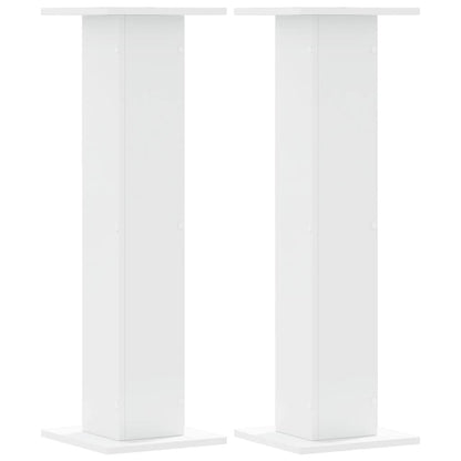 Speakerstandaards 2 st 30x30x95 cm bewerkt hout wit
