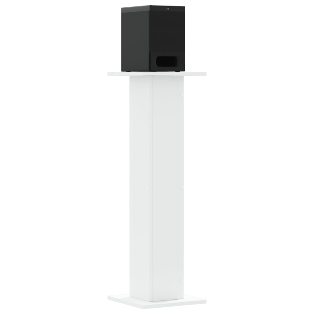 Speakerstandaards 2 st 30x30x95 cm bewerkt hout wit