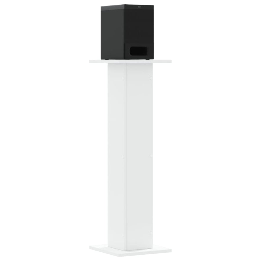 Speakerstandaards 2 st 30x30x95 cm bewerkt hout wit