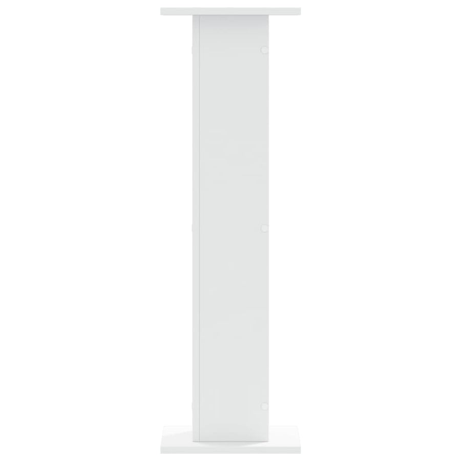 Speakerstandaards 2 st 30x30x95 cm bewerkt hout wit