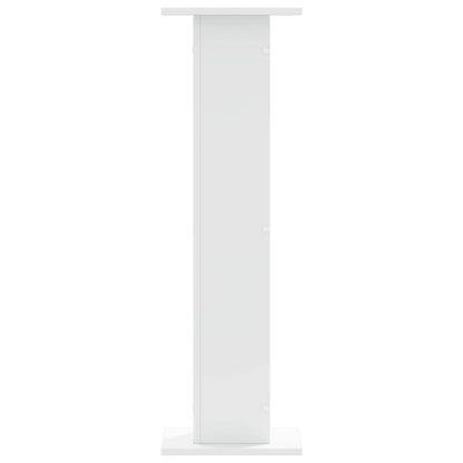 Speakerstandaards 2 st 30x30x95 cm bewerkt hout wit