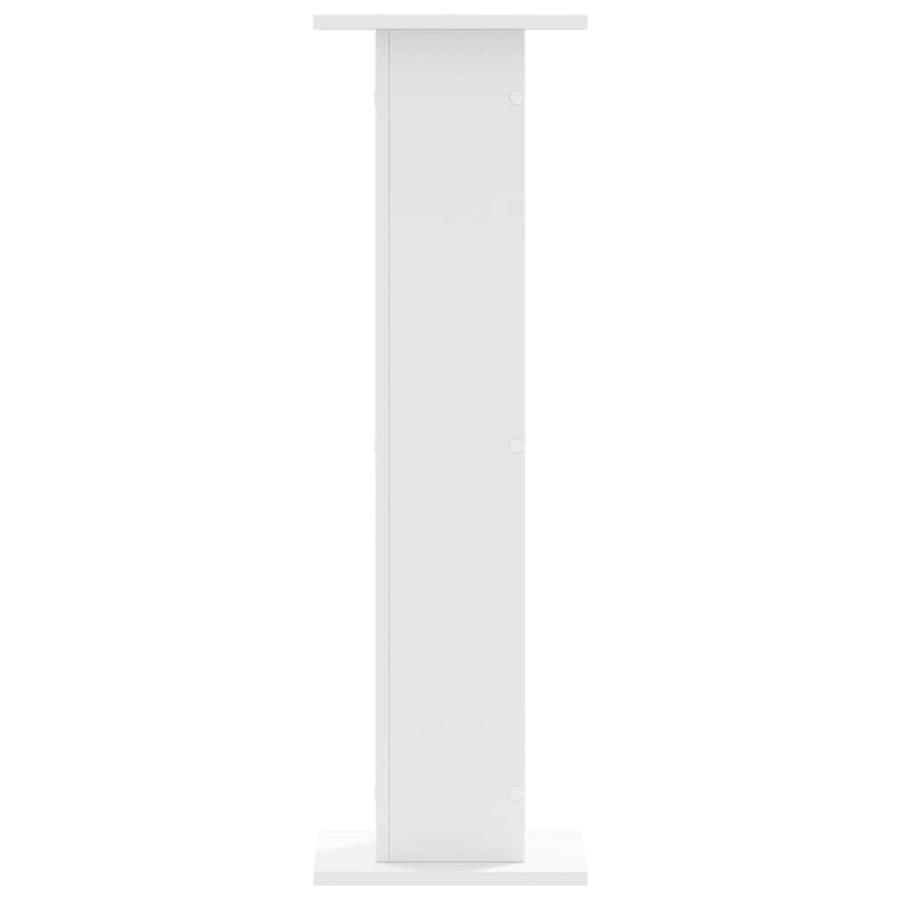 Speakerstandaards 2 st 30x30x95 cm bewerkt hout wit