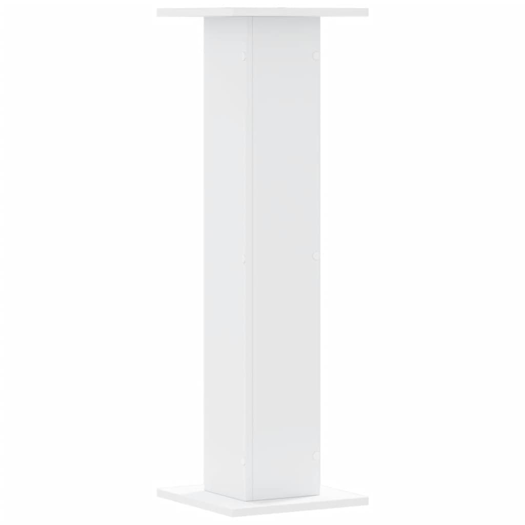 Speakerstandaards 2 st 30x30x95 cm bewerkt hout wit