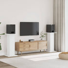 Speakerstandaards 2 st 30x30x95 cm bewerkt hout wit