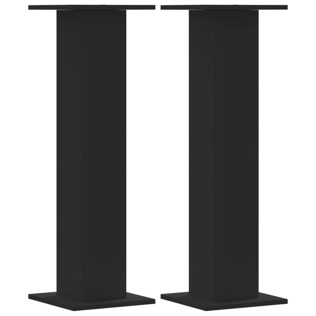 Speakerstandaards 2 st 30x30x95 cm bewerkt hout zwart
