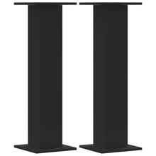 Speakerstandaards 2 st 30x30x95 cm bewerkt hout zwart