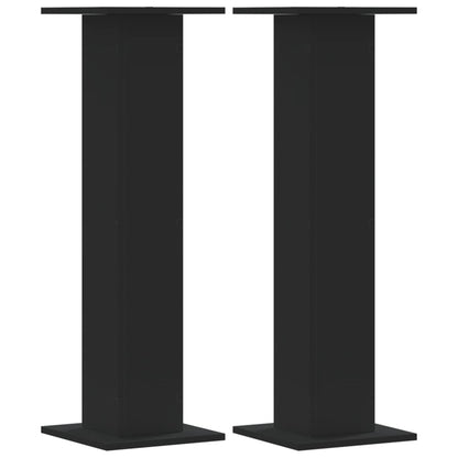 Speakerstandaards 2 st 30x30x95 cm bewerkt hout zwart