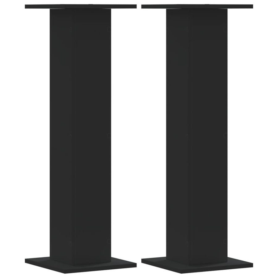 Speakerstandaards 2 st 30x30x95 cm bewerkt hout zwart