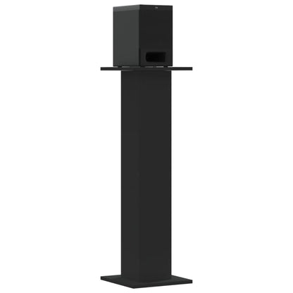 Speakerstandaards 2 st 30x30x95 cm bewerkt hout zwart