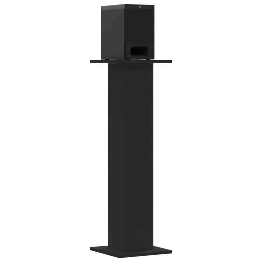 Speakerstandaards 2 st 30x30x95 cm bewerkt hout zwart