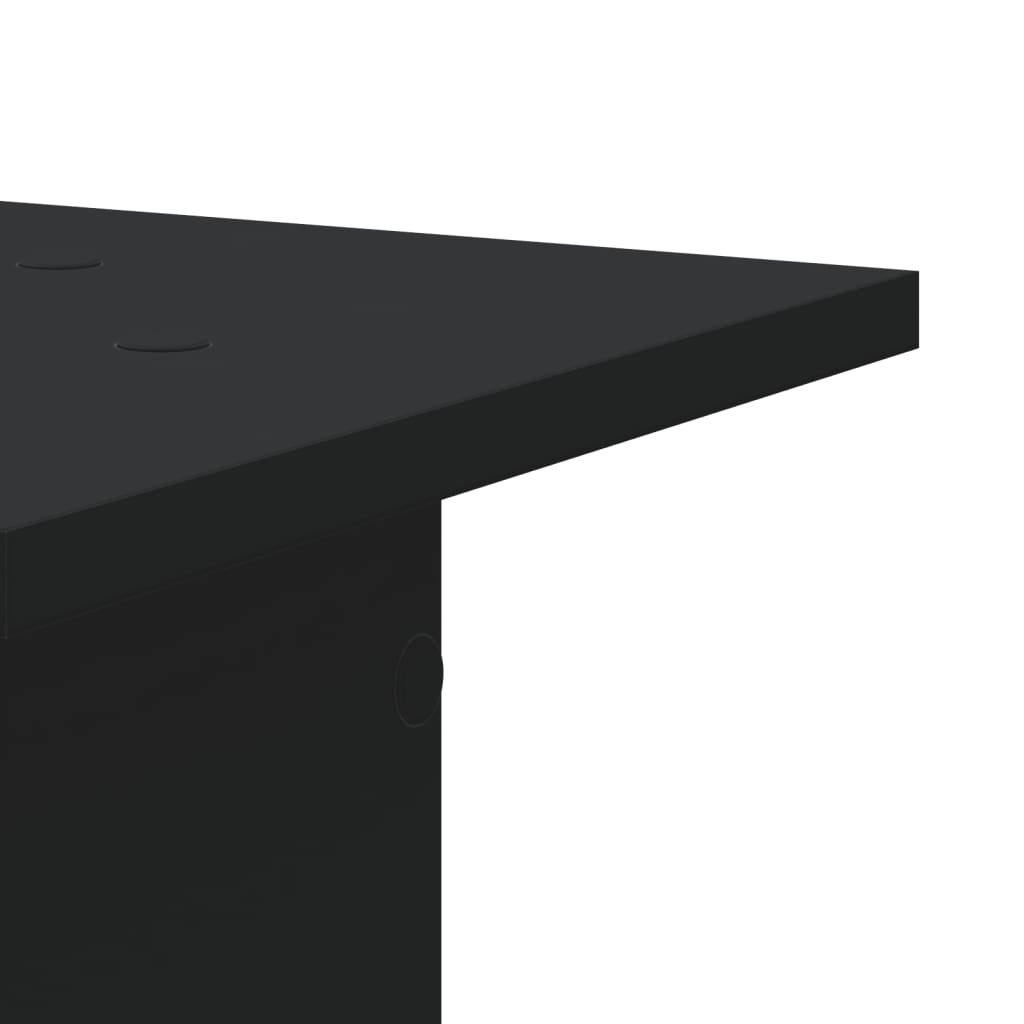 Speakerstandaards 2 st 30x30x95 cm bewerkt hout zwart
