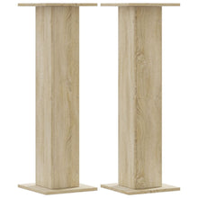 Speakerstandaards 2 st 30x30x95 cm bewerkt hout sonoma eiken