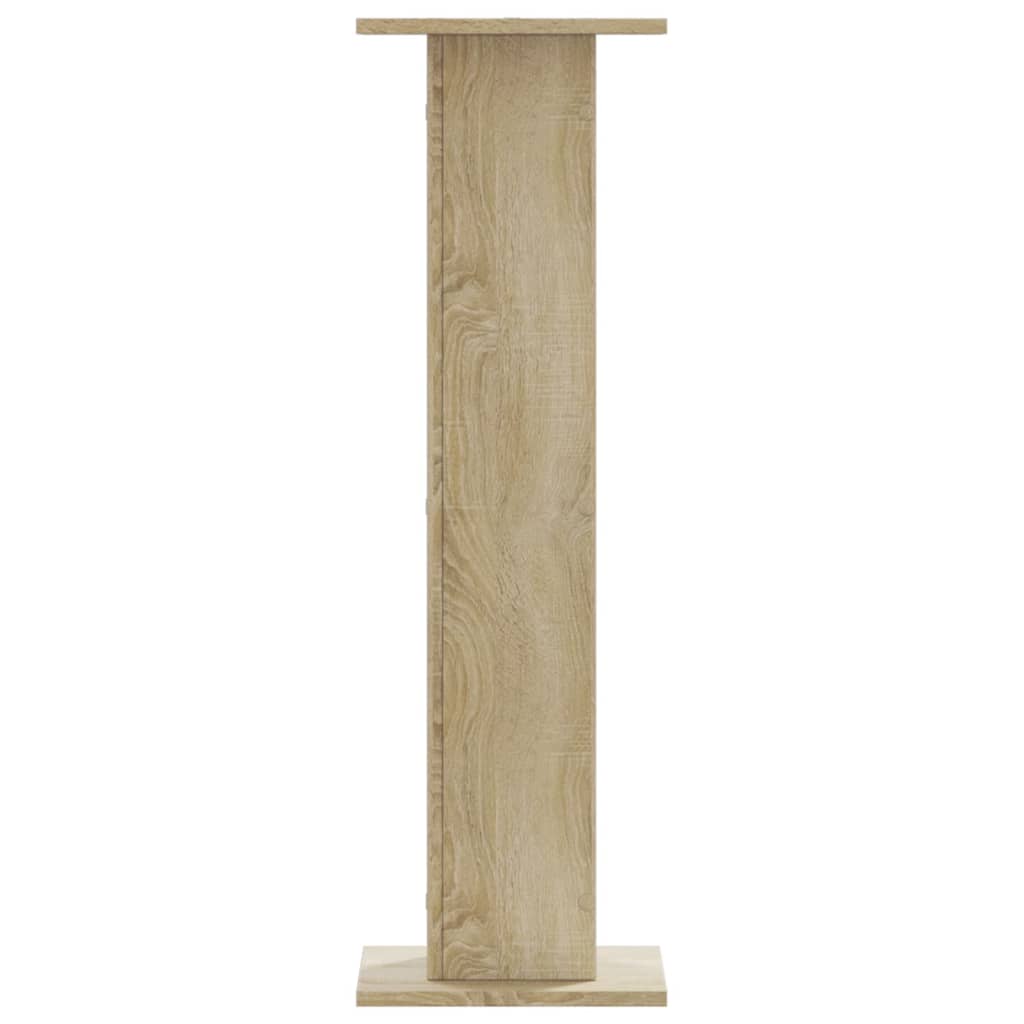 Speakerstandaards 2 st 30x30x95 cm bewerkt hout sonoma eiken
