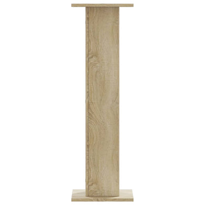 Speakerstandaards 2 st 30x30x95 cm bewerkt hout sonoma eiken